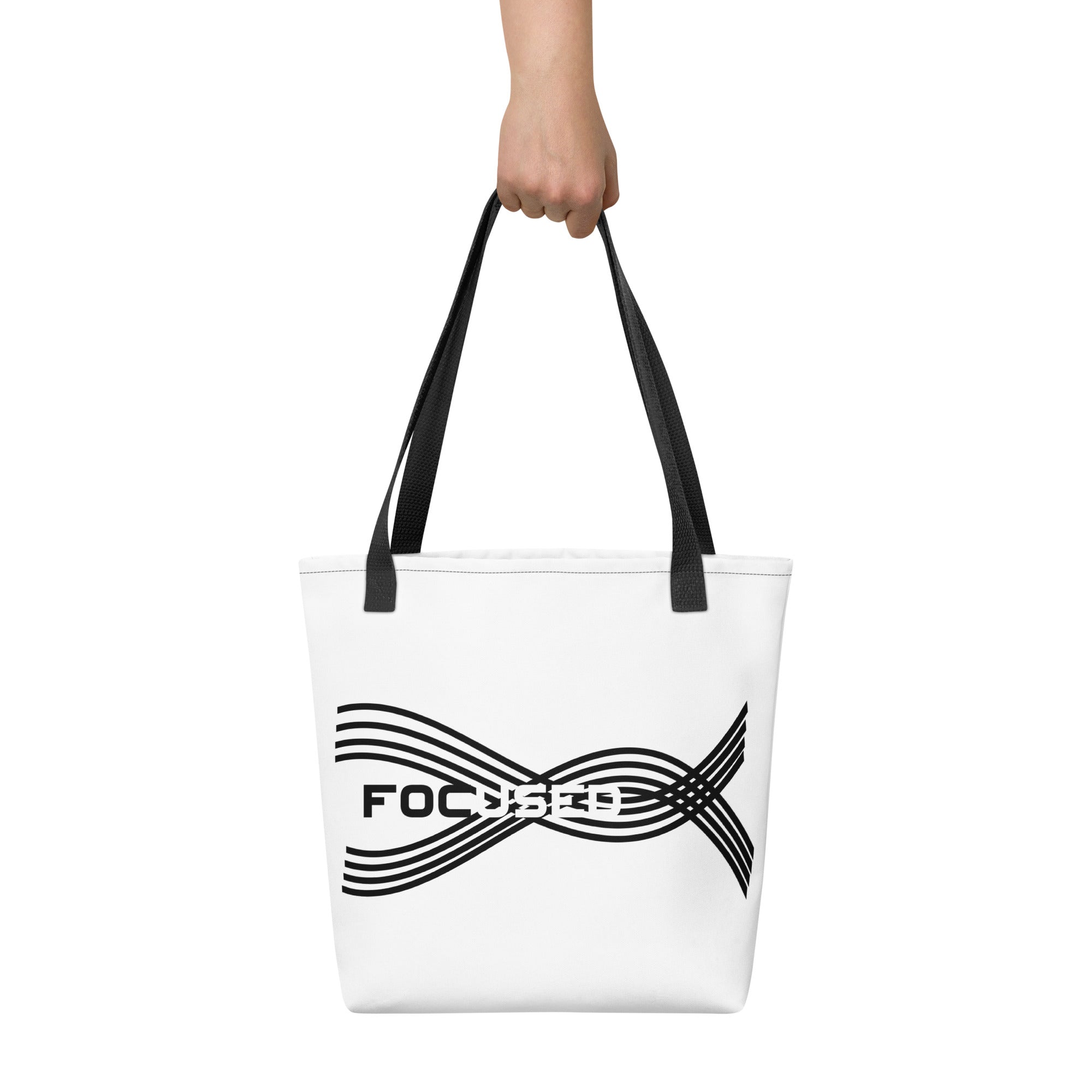 FOCUSED Tote Bag - White