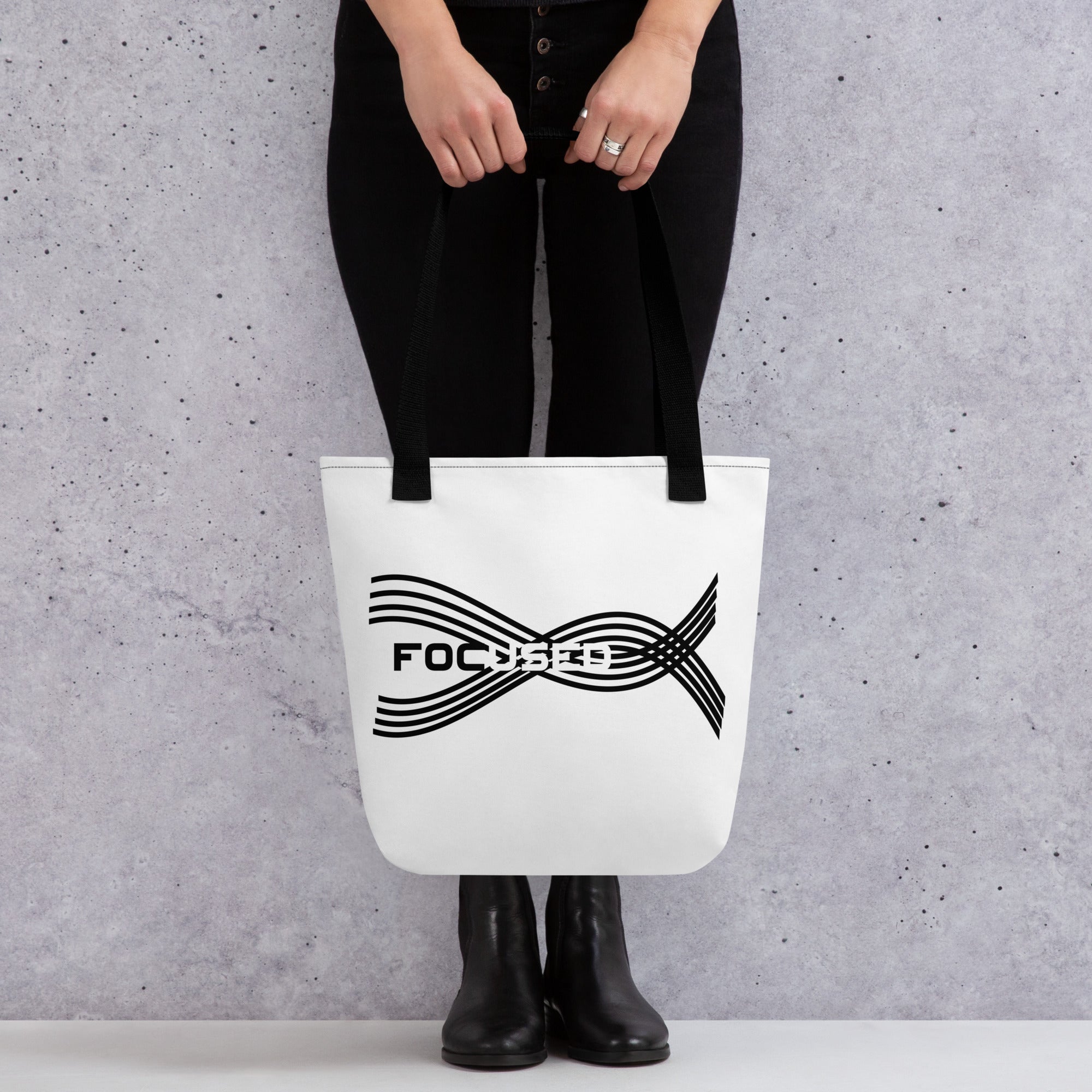 FOCUSED Tote Bag - White